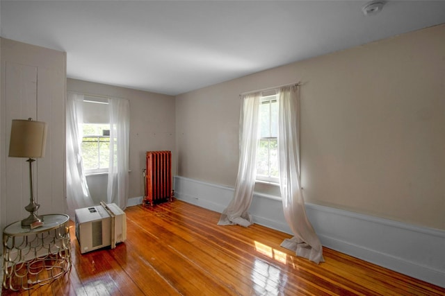 59 E Main St, Washingtonville, NY 10992 - empty room with radiator heating unit, healthy amount of natural light, wood-type flooring, and a smoke detector