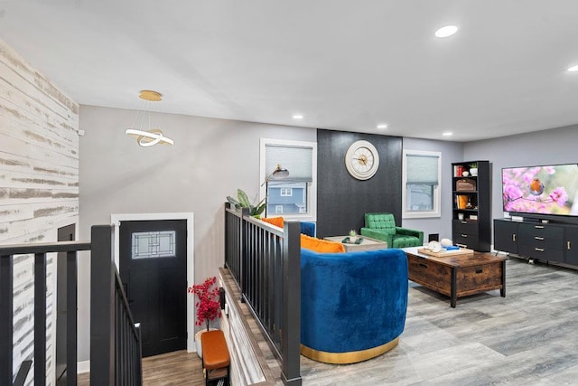 181 Central Park Rd E, Plainview, NY 11803 - living room with wood finished floors and recessed lighting
