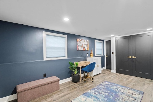 181 Central Park Rd E, Plainview, NY 11803 - office space with light wood-style flooring, recessed lighting, and baseboards