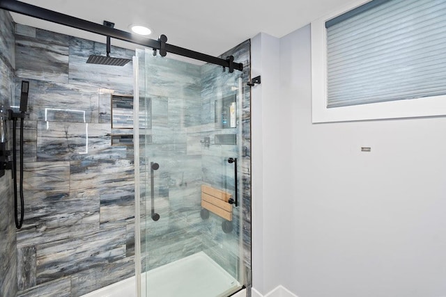 181 Central Park Rd E, Plainview, NY 11803 - bathroom featuring a shower stall