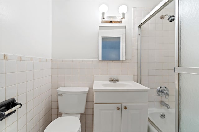 110-20 71st Ave Unit 106, Forest Hills, NY 11375 - full bath with tile walls, shower / bath combination, toilet, and vanity