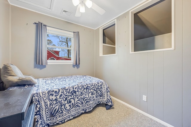 105 1st Ave, Kings Park, NY 11754 - carpeted bedroom featuring ceiling fan
