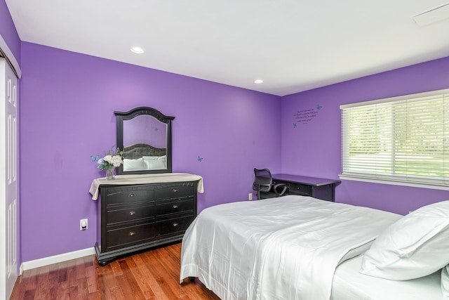 10 Northwood Ct, Dix Hills, NY 11746 - bedroom with wood finished floors, a closet, baseboards, and recessed lighting