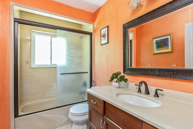 10 Northwood Ct, Dix Hills, NY 11746 - full bathroom with a shower with door, toilet, and vanity