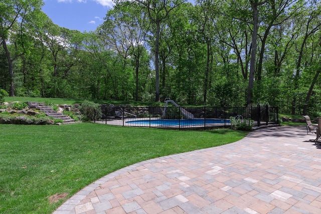 10 Northwood Ct, Dix Hills, NY 11746 - view of pool featuring a patio and a water slide