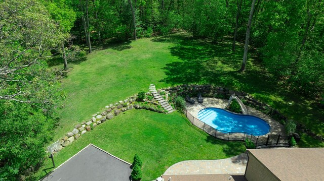 10 Northwood Ct, Dix Hills, NY 11746 - drone / aerial view of a pool area