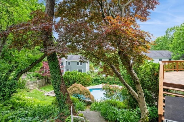 12 Glenn Pl, Hastings-On-Hudson, NY 10706 - view of yard featuring a wooden deck