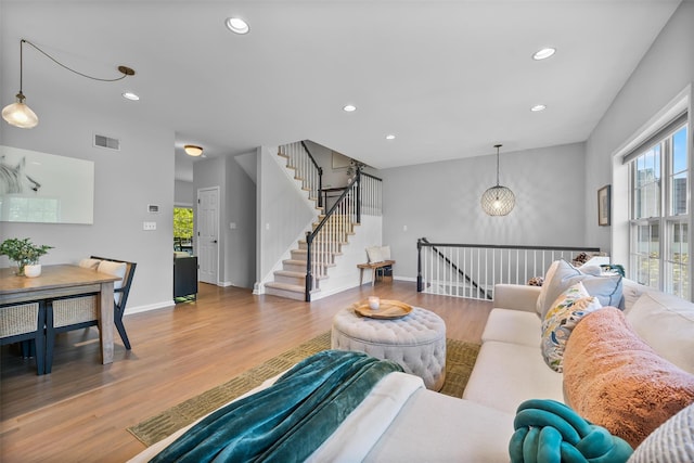 40 Peter Turner Rd, Monroe, NY 10950 - living area featuring healthy amount of natural light, wood finished floors, recessed lighting, and baseboards
