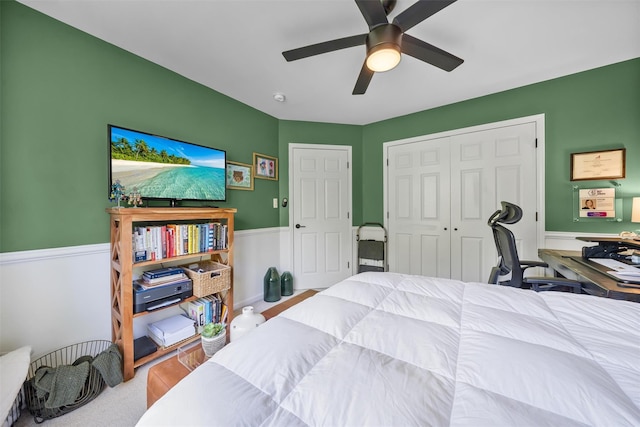 40 Peter Turner Rd, Monroe, NY 10950 - carpeted bedroom with a closet and a ceiling fan