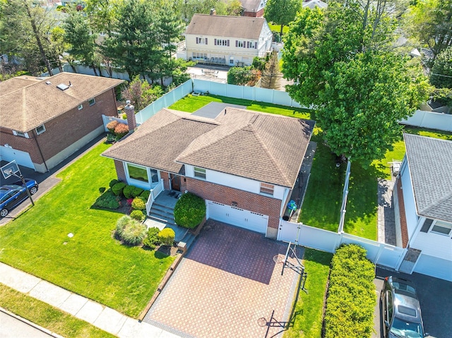aerial view of residential area