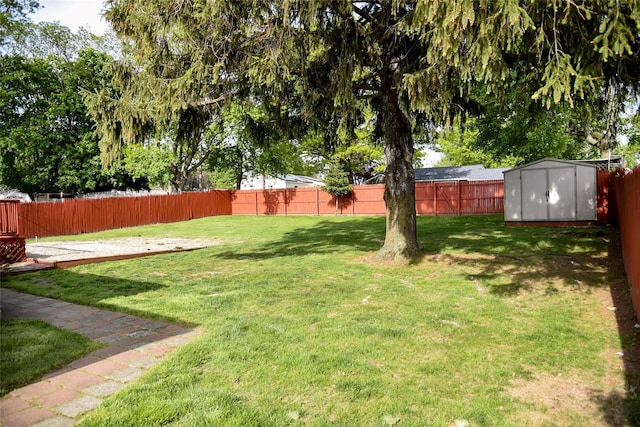 125 Timberline Dr, Brentwood, NY 11717 - view of yard with a storage shed and an outdoor structure
