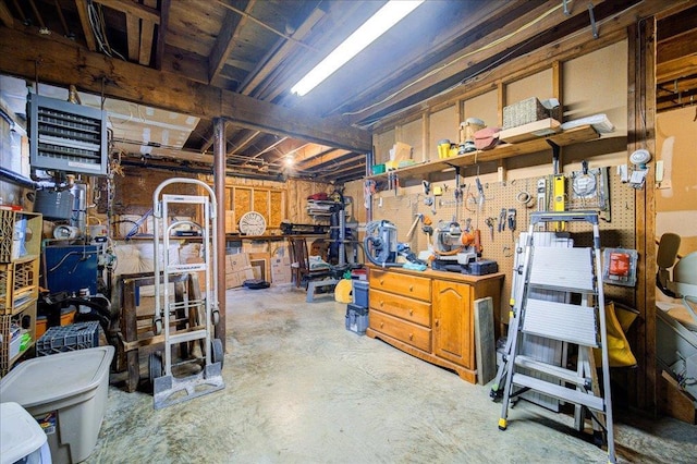 7 Cambridge Cir, Monroe, NY 10950 - unfinished below grade area with a workshop area and a heating unit