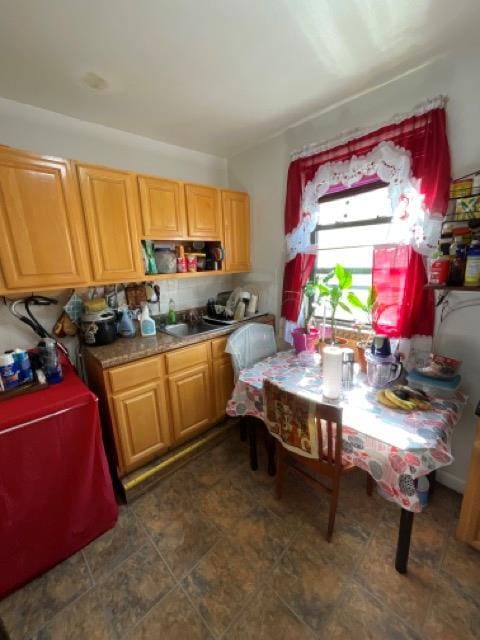 kitchen featuring a sink and light countertops