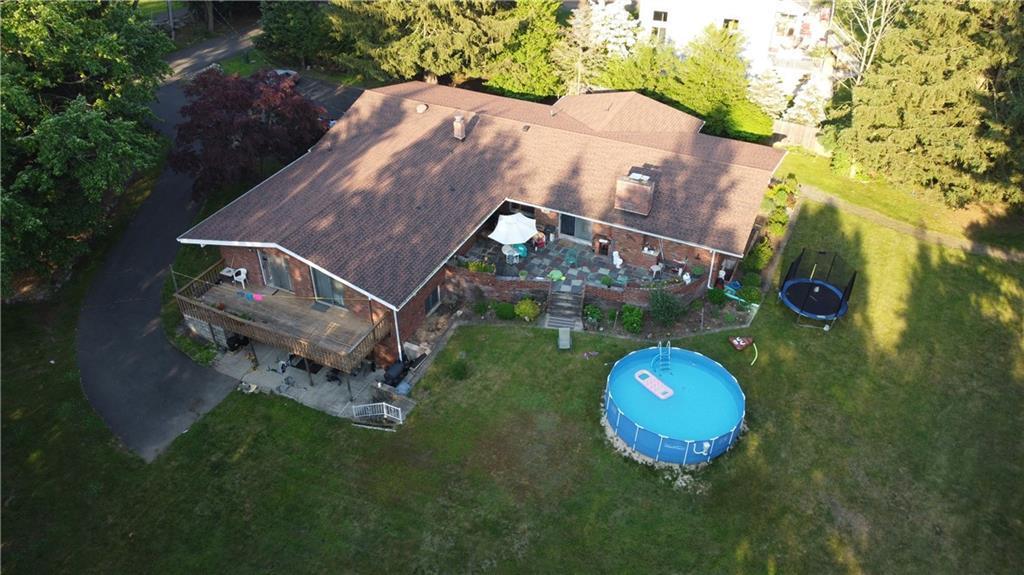 3 Oren Ct, Suffern, NY 10901 - view from above of property with property boundaries highlighted