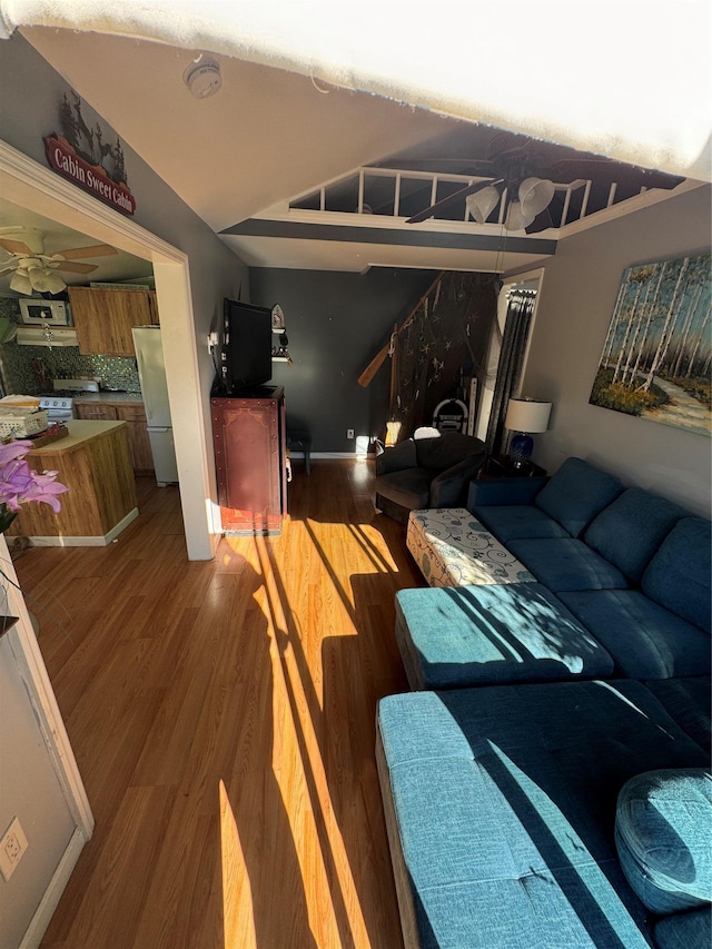 living room featuring wood finished floors