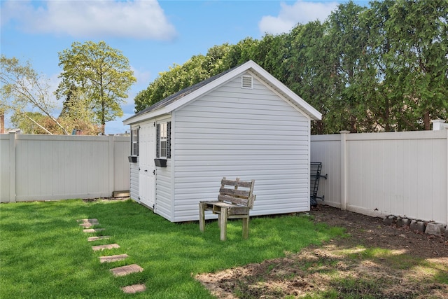 view of shed