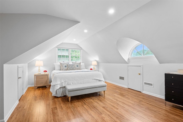 3 Briar Close Rd, Larchmont, NY 10538 - bedroom with lofted ceiling, light wood-type flooring, baseboards, and recessed lighting