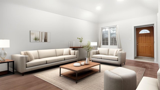 455 E 40th St, Brooklyn, NY 11203 - living room featuring wood finished floors, baseboards, and a towering ceiling