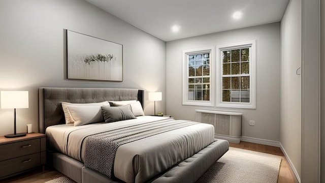 455 E 40th St, Brooklyn, NY 11203 - bedroom featuring baseboards, radiator heating unit, and recessed lighting
