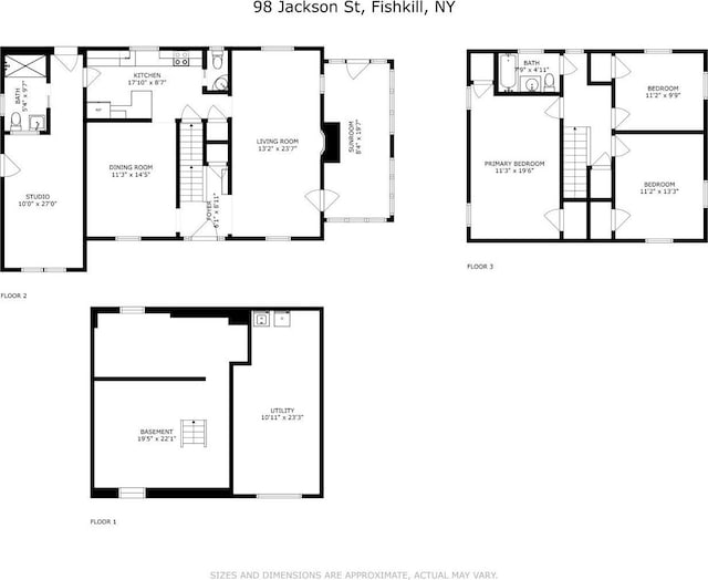 98 Jackson St, Fishkill, NY 12524 - view of property floor plan