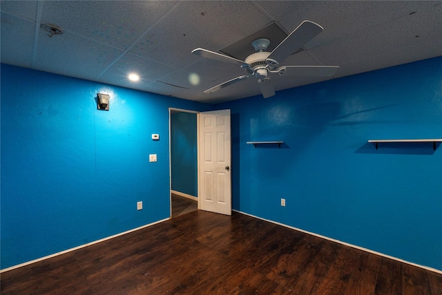 21 Pine Cone St, Middle Island, NY 11953 - unfurnished room featuring ceiling fan, wood finished floors, baseboards, and recessed lighting