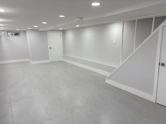 187-02 Foch Blvd, Saint Albans, NY 11412 - finished basement featuring recessed lighting and baseboards