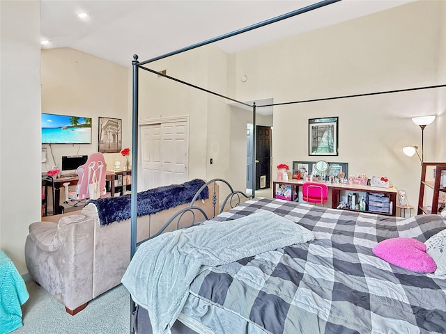 5705 Boulder Way, Wappingers Falls, NY 12590 - carpeted bedroom featuring high vaulted ceiling