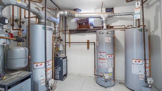 907 Clarence Ave, Bronx, NY 10465 - utility room featuring water heater and a heating unit