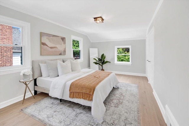 6 Mcbride Ave, White Plains, NY 10603 - bedroom with ornamental molding, wood finished floors, baseboards, and multiple windows