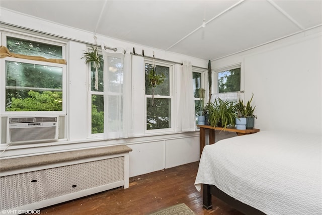 24 John St, Beacon, NY 12508 - bedroom with radiator heating unit and dark wood finished floors