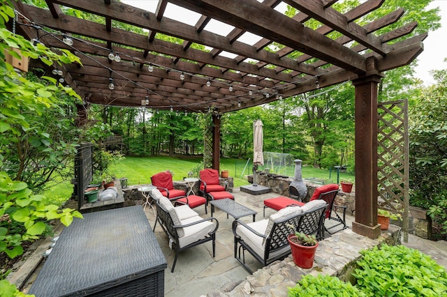 41 Granite Springs Rd, Granite Springs, NY 10527 - view of patio / terrace with an outdoor living space
