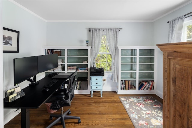 41 Granite Springs Rd, Granite Springs, NY 10527 - office featuring ornamental molding and wood finished floors