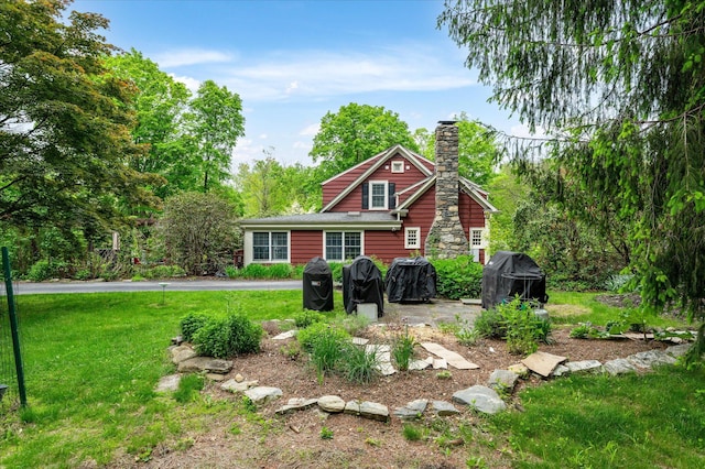 41 Granite Springs Rd, Granite Springs, NY 10527 - back of property with a yard and a chimney