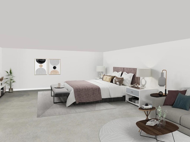 view of carpeted bedroom