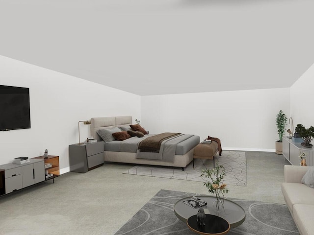 carpeted bedroom with baseboards