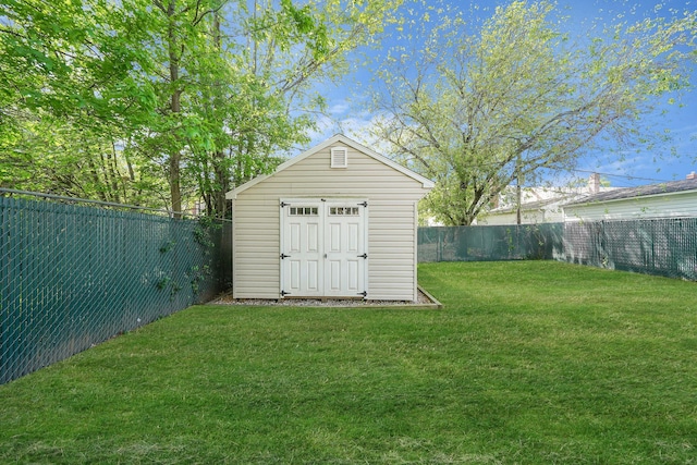 view of shed