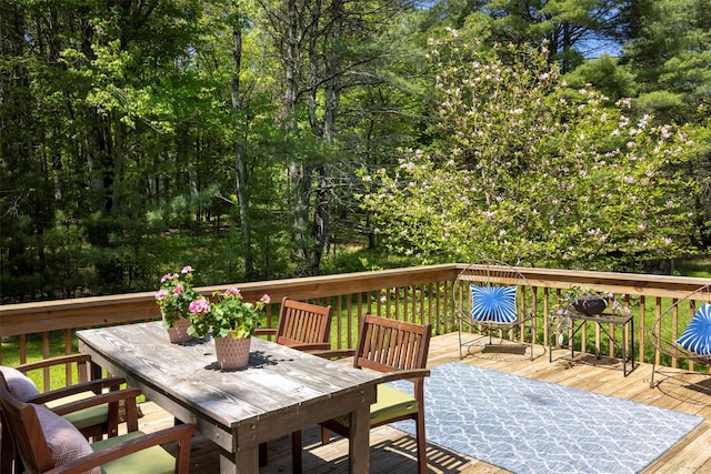 1531 Glasco Tpke, Saugerties, NY 12498 - wooden terrace with outdoor dining area