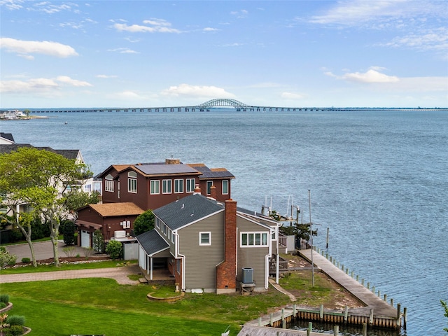 160 Sequams Ln W, West Islip, NY 11795 - water view with a boat dock and a notable bridge