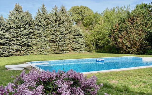 2850 Reeve Rd, Mattituck, NY 11952 - swimming pool featuring a diving board and a yard