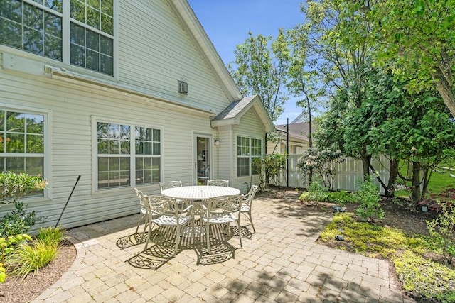30 Julia Cir, Middle Island, NY 11953 - view of patio with fence and outdoor dining space