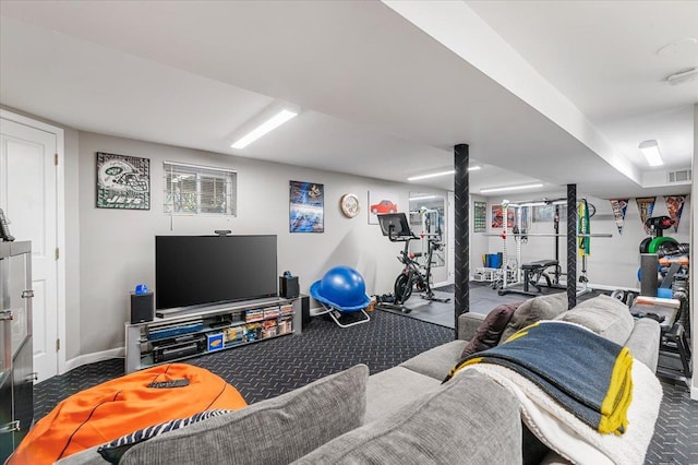 26 Tioga Dr, Jericho, NY 11753 - living area featuring baseboards and carpet flooring