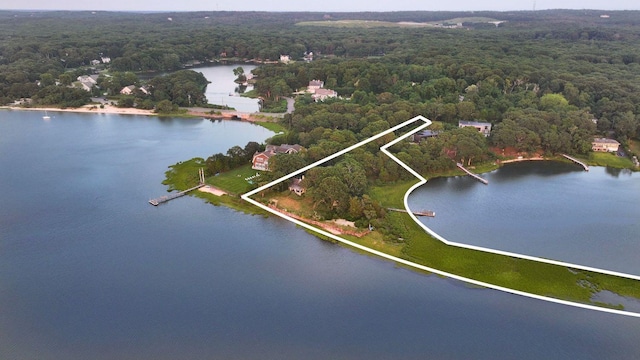 311 Noyack Rd, Southampton, NY 11968 - view of property location featuring a forest, a nearby body of water, and property boundaries highlighted