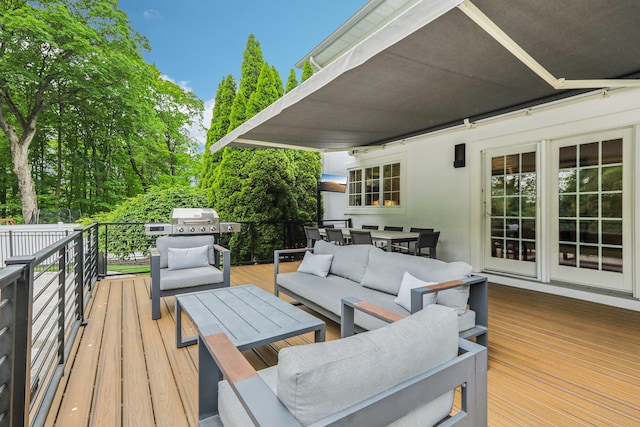 6 Murphy Ct, Blauvelt, NY 10913 - wooden terrace featuring an outdoor hangout area, outdoor dining area, and grilling area