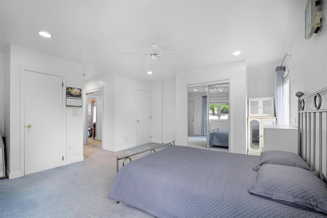 15 Oakhurst St, Huntington Station, NY 11746 - bedroom with recessed lighting, carpet flooring, and a ceiling fan