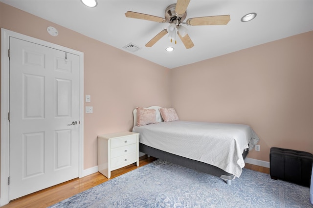 15 Oakhurst St, Huntington Station, NY 11746 - bedroom with wood finished floors, recessed lighting, and ceiling fan