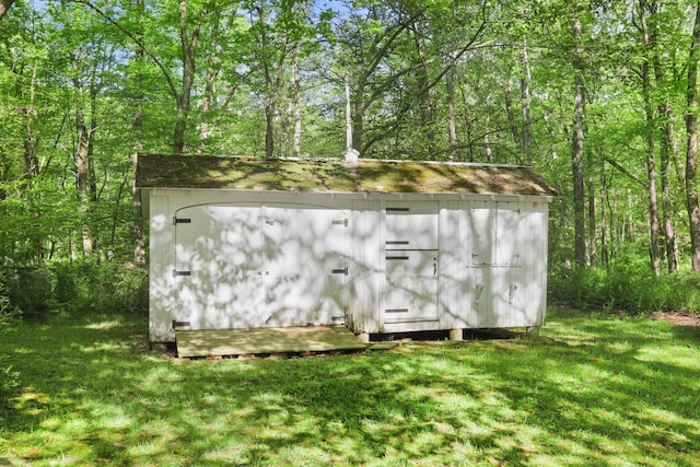 view of shed