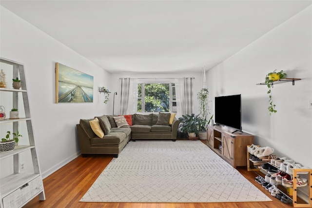 121 N Broadway Unit 22F, White Plains, NY 10603 - living area with wood finished floors and baseboards