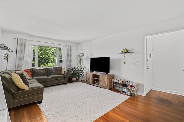 121 N Broadway Unit 22F, White Plains, NY 10603 - living room with wood finished floors and baseboards