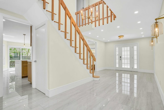 7 Mcculloch Dr, Dix Hills, NY 11746 - stairs featuring baseboards and recessed lighting