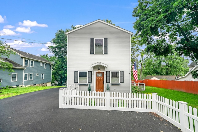 1755 Parmly Rd, Mohegan Lake, NY 10547 - view of front of home with a fenced front yard